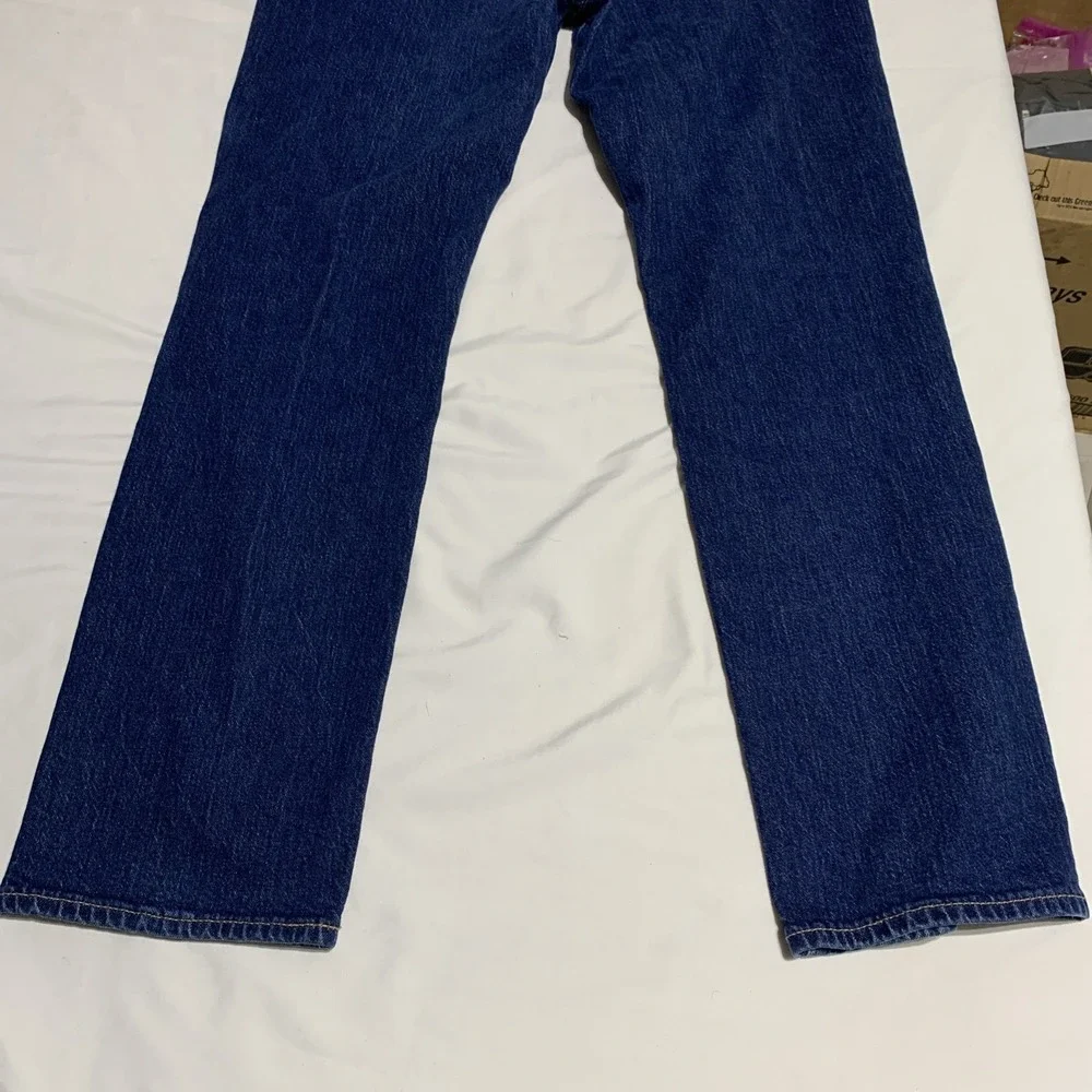 Levi's 514 Jeans Regular Fit Straight Leg Stretch Blue Dark Wash Denim‎ 36x32